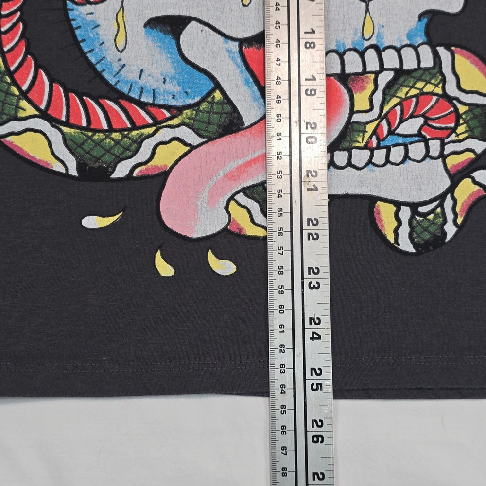 Ed Hardy Mens Skull Eagle Snake Graphic T-Shirt Black‎ Y2K EHMD1100-73 Size M - Picture 11 of 13